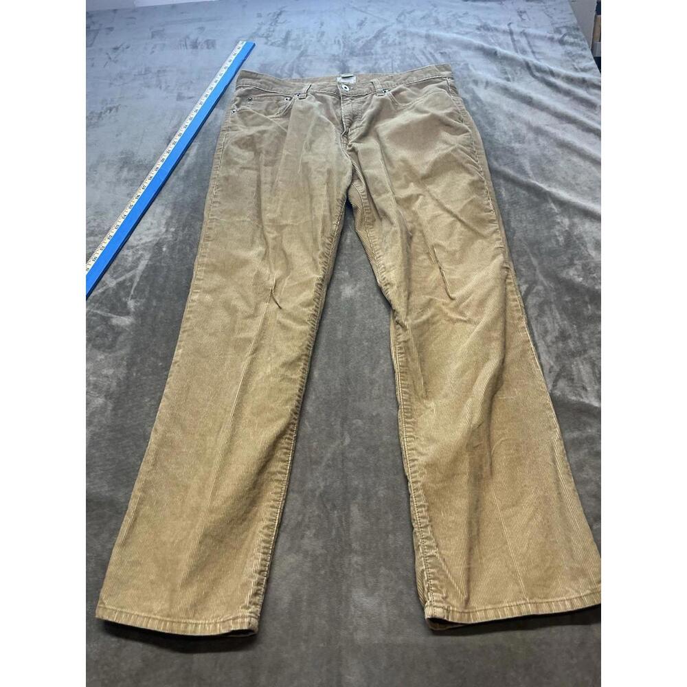Gap Mens Authentic Straight Fit Corduroy Pants Size 34 X 30 Brown
